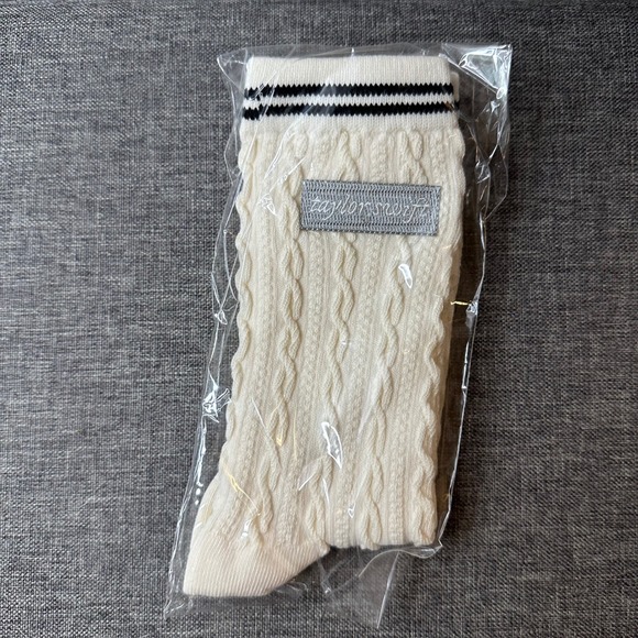 Taylor Swift Accessories - NEW Rare Taylor Swift Folklore Cardigan Cable Knit Socks Unopened Authentic